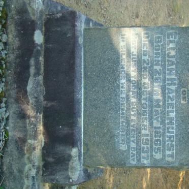 HAZELHURST Elijah 1865-1937