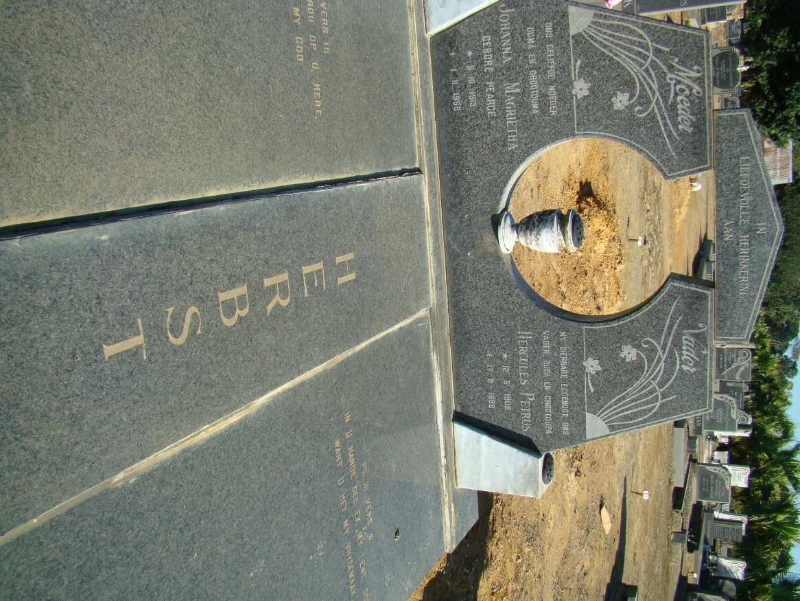 HERBST Hercules Petrus 1908-1988 &amp; Johanna Magrietha PIERCE 1913-1988