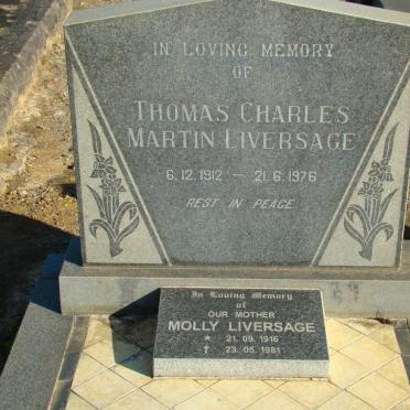 LIVERSAGE Thomas Charles Martin 1912-1976 &amp; Molly 1916-1981