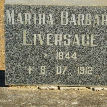 LIVERSAGE Martha Barbara 1844-1912