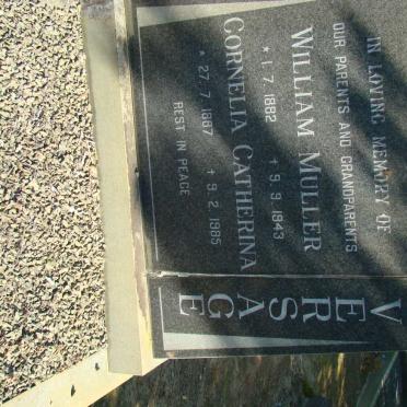 LIVERSAGE William Muller 1882-1943 &amp; Cornelia Catherina 1887-1985