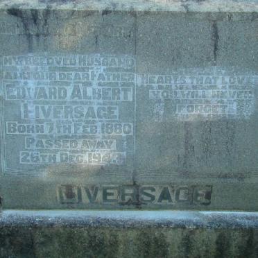 LIVERSAGE Edward Albert 1880-1943