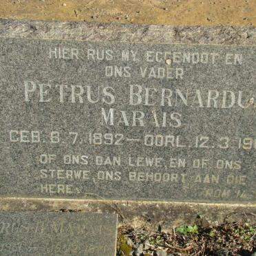 MARAIS Petrus Bernardus 1892-1964