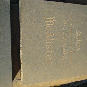 McALISTER Allan James 1903-1975