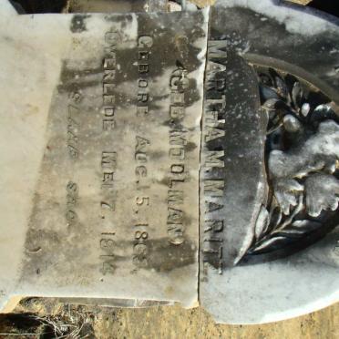 MARITZ Martha M. nee MOOLMAN 1863-1914