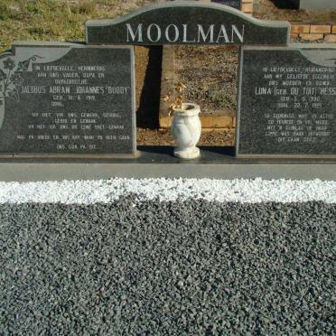 MOOLMAN Jacobus Abram Johannes 1919- &amp; Luna DU TOIT 1930-1995