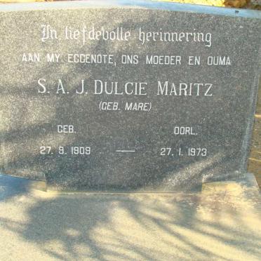 MARITZ S.A.J. neé MARE 1909-1973