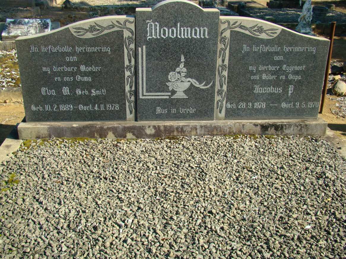 MOOLMAN Jacobus P. 1878-1970 &amp; Evan M. SMIT 1889-1978