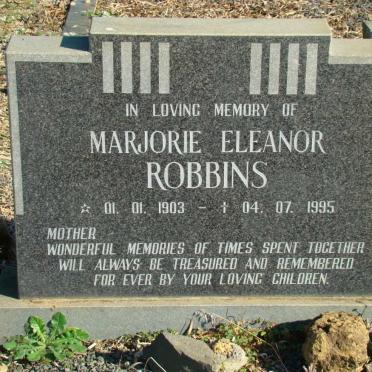 ROBBINS Marjory Eleanor 1803-1995
