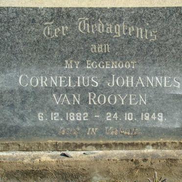 ROOYEN Cornelius Johannes, van 1882-1949