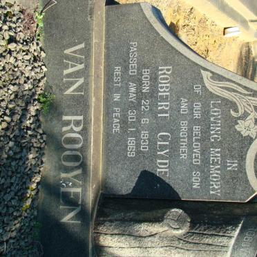 ROOYEN Robert Clyde, van 1930-1969