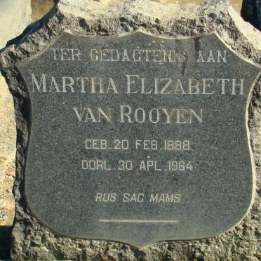 ROOYEN Martha Elizabeth, van 1888-1964