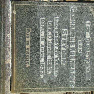 STRYDOM Gerhardus Koenradus 1865-1933