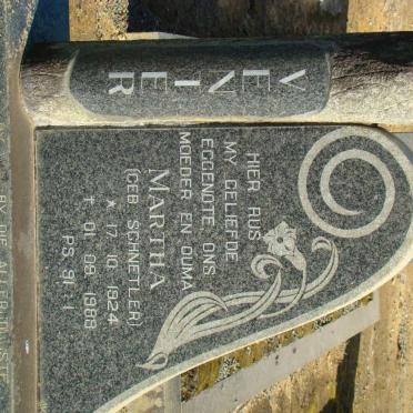 VENTER Maria neé SCHNETLER 1924-1988