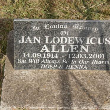 ALLEN Jan Lodewicus 1914-2001