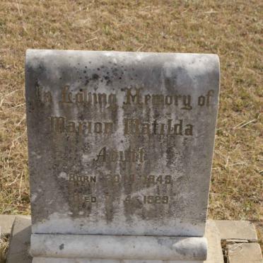 ACUTT Marion Matilda 1849-1929