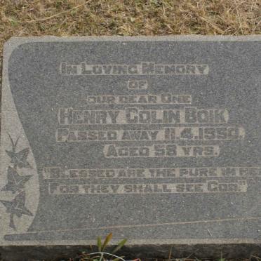 BOIK Henry Colin -1950