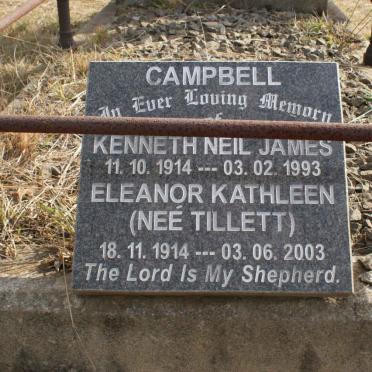 CAMPBELL Kenneth Neil James 1914-1993 &amp; Eleanor Kathleen TILLETT 1914-2003