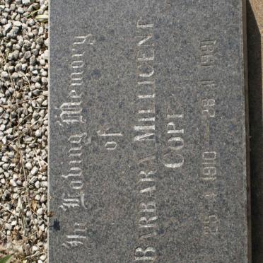 COPE Barbara Millicent 1910-1981