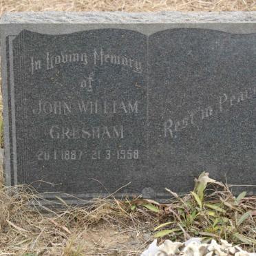 GRESHAM John William 1887-1958