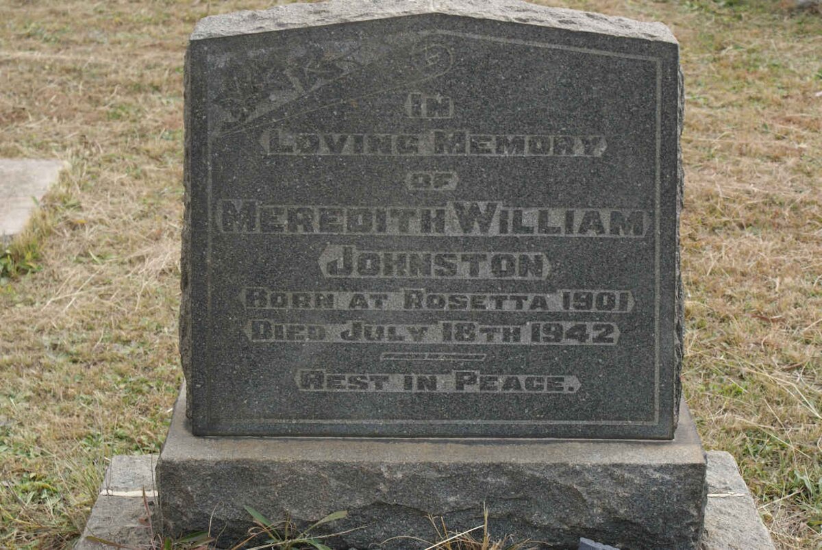 JOHNSTON Meredith William 1901-1942