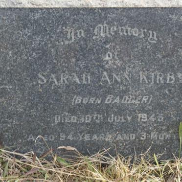 KIRBY Sarah Ann nee BADGER -1945