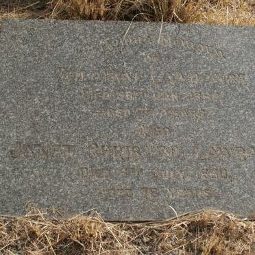 LAWRENCE William &amp; Janet Christine