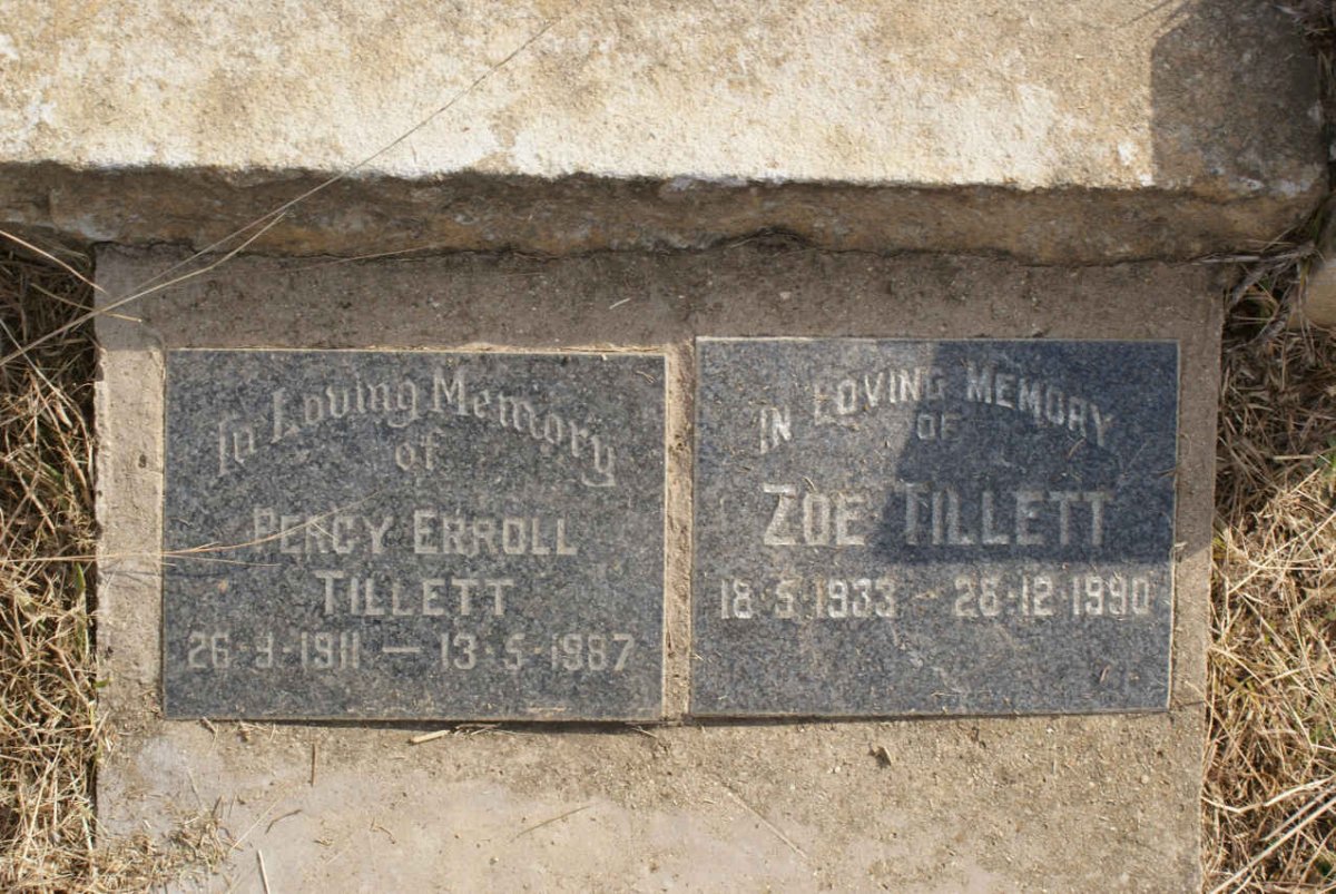 TILLETT Percy Erroll 1911-1987 :: TILLETT Zoe 1933-1990