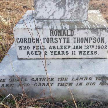 THOMPSON Ronald Gordon Forsyth -1902