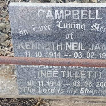 CAMPBELL Kenneth Neil James 1914-1993 &amp; Eleanor Kathleen TILLETT 1914-2003