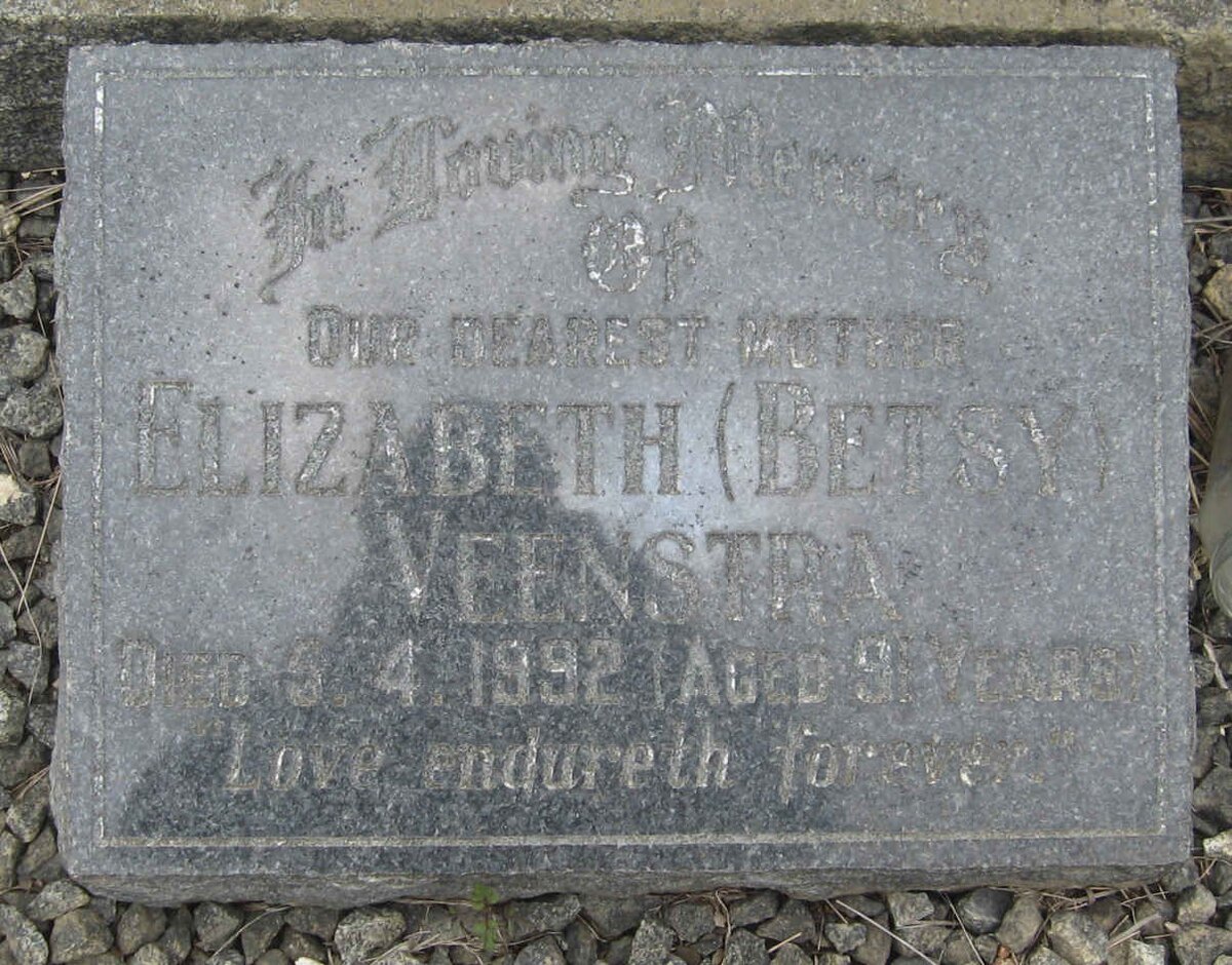 VEENSTRA Elizabeth -1992