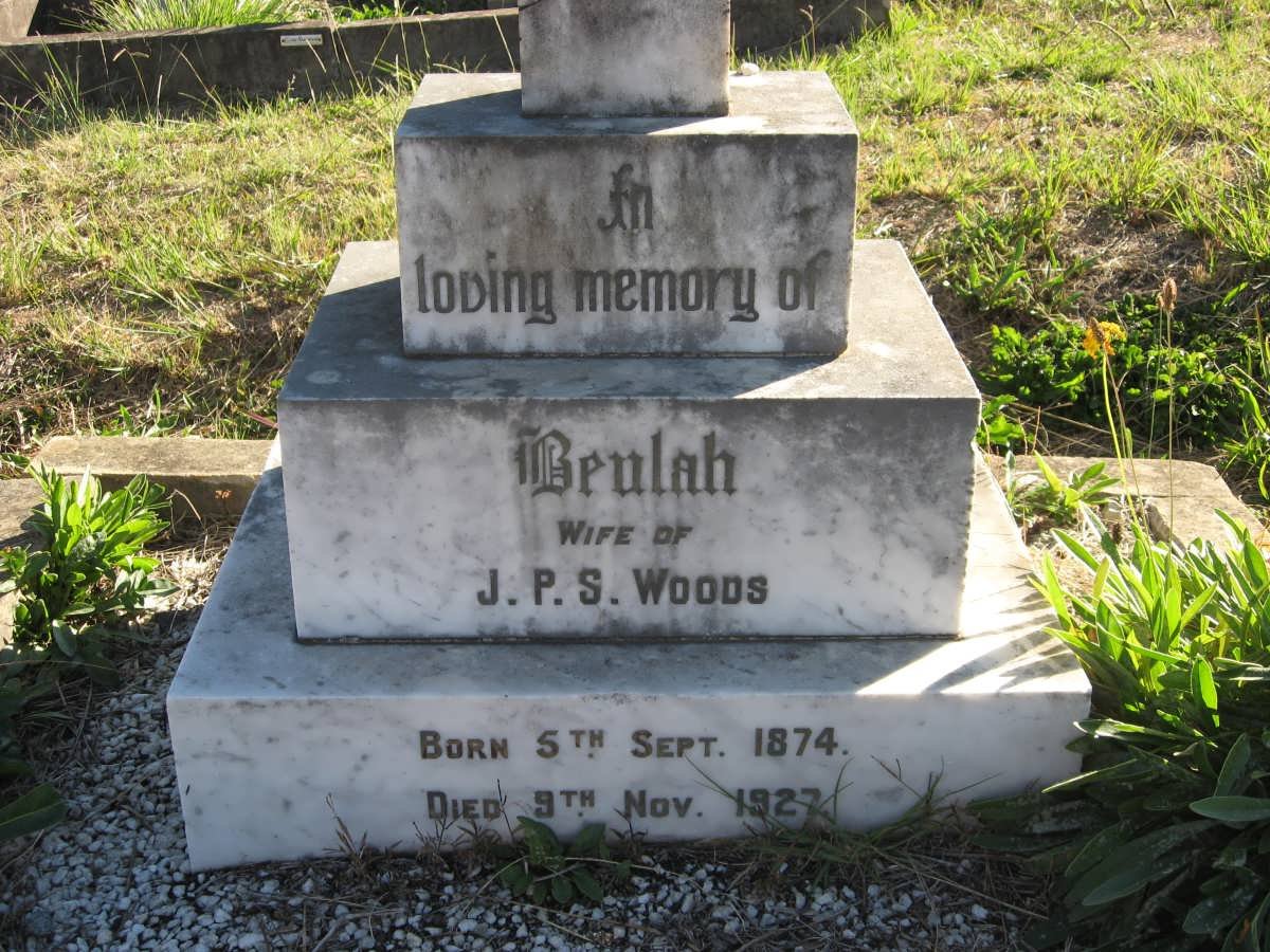 WOODS Beulah nee BENNETT 1874-1927