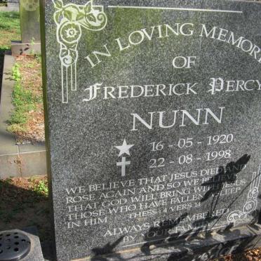 NUNN Frederick Percy 1920-1998