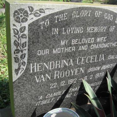 ROOYEN Hendrina Cecelia, van nee BURGER 1912-1978