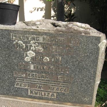 HARRISON Henry William -1938