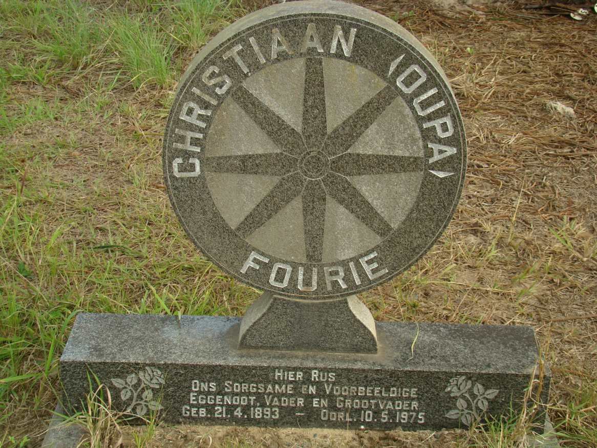 FOURIE Christiaan 1893-1975
