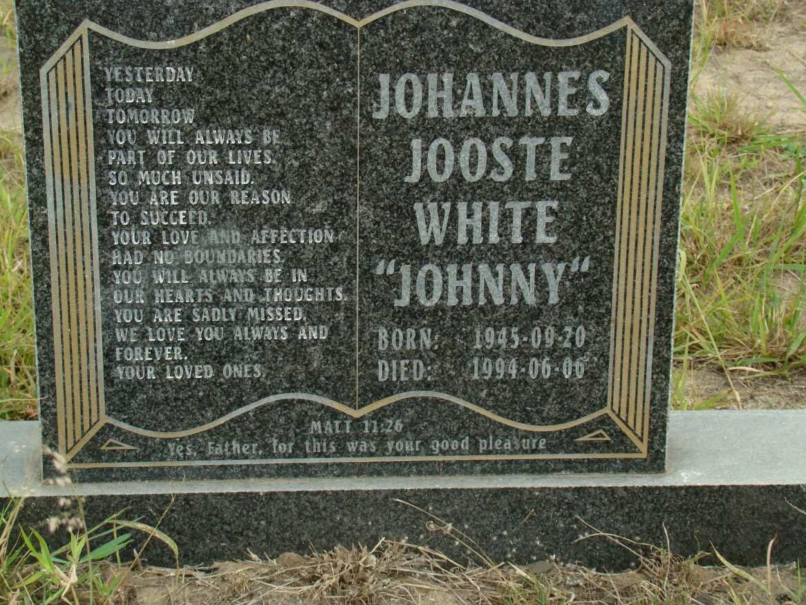 WHITE Johannes Jooste  1945-1994