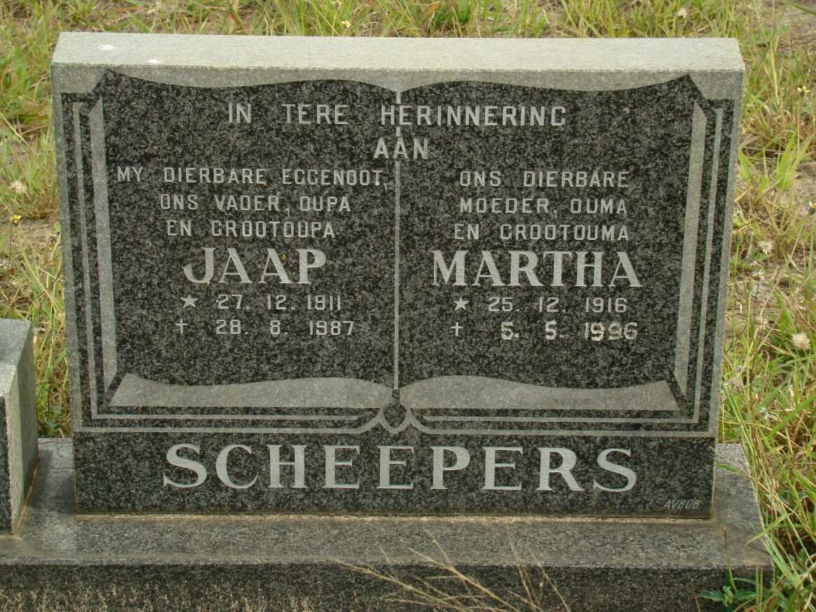 SCHEEPERS Jaap 1911-1987 &amp; Martha 1916-1996