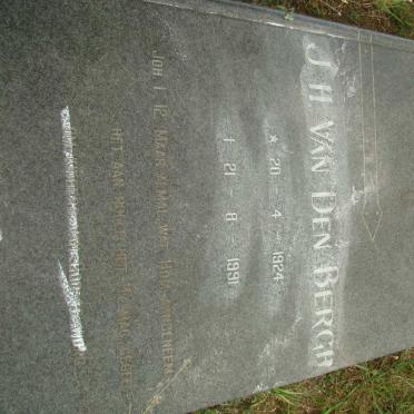BERGH J.H., van den 1924-1991