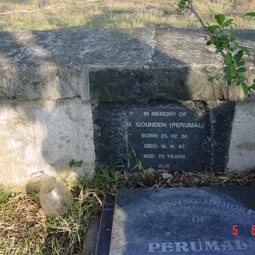 GOUNDEN Perumal Munsamy 1924-1997