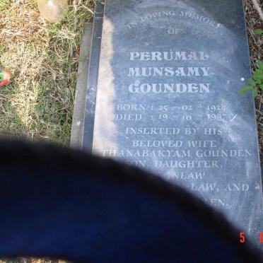 GOUNDEN Perumal Munsamy 1924-1997 