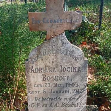 BOSHOFF Adriana Jocina 1903-1912
