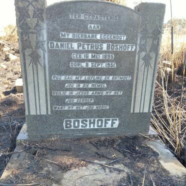 BOSHOFF Daniel Petrus 1895-1951