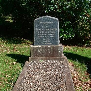 WESTHUYZEN Adrien Louis Jansen, v.d. 1920-1935