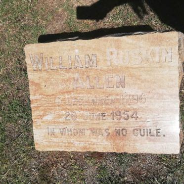 ALLEN William Ruskin 1896-1954