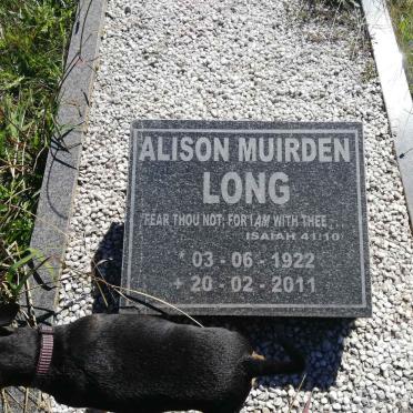 LONG Alison Muirden 1922-2011
