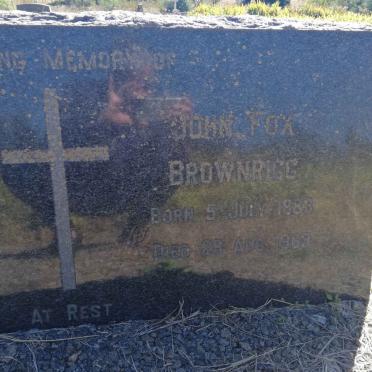 BROWNRIGG John Fox 1883-1963 &amp; Margaret Jane 1887-1965