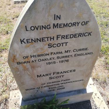SCOTT Kenneth Frederick 1915-1976 &amp; Mary Frances 1916-2008