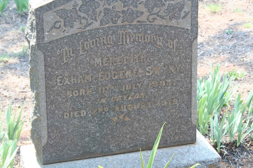 SWYNY Meredith Exham Eugene 1893-1919