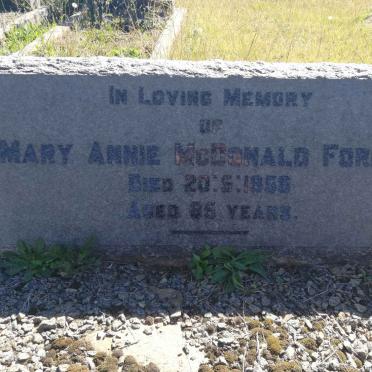 FORBES Mary Annie McDonald -1958